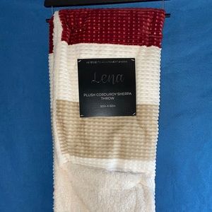 LENA PLUSH CORDUROY SHERPA THROW